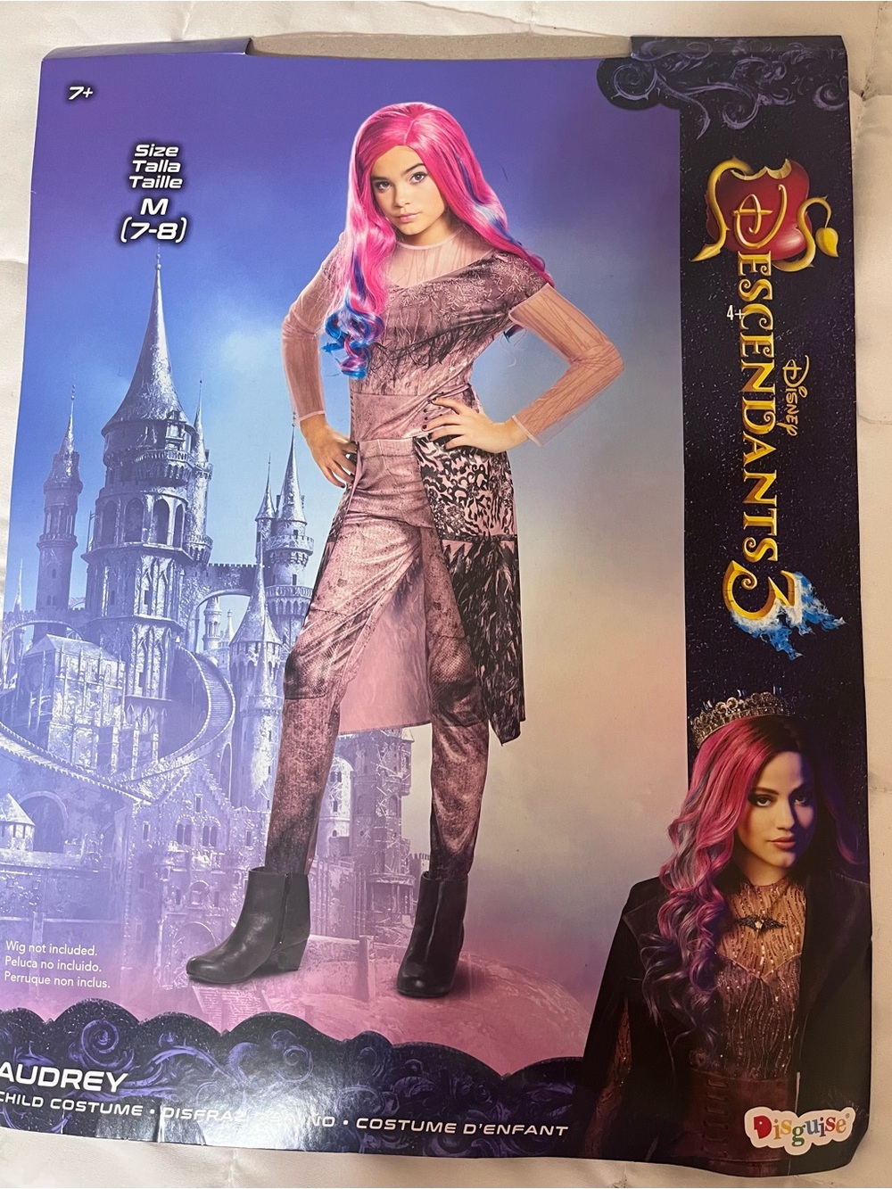 Disney Descendants 3 Audrey Costume with Wig Size M (7-8)